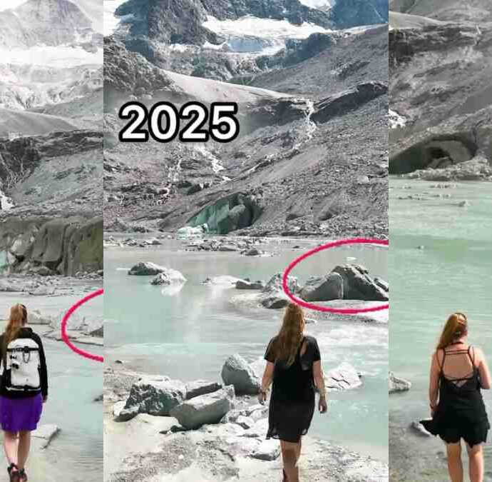 “A ogni visita aumenta lo sgomento. Non si tratta di secoli o decenni, sta accadendo adesso”: torna ogni anno sullo stesso ghiacciaio e filma il cambiamento. Il confronto è sconvolgente
