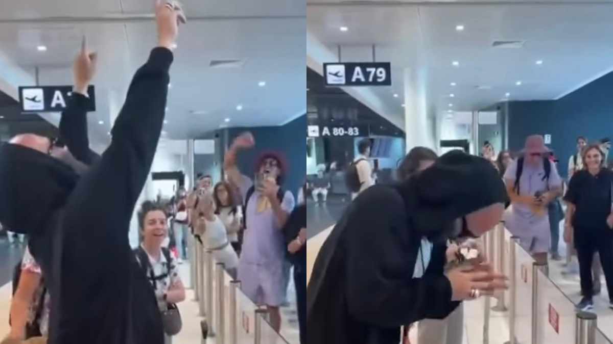 Giuliano Sangiorgi riconosciuto all’aeroporto di Roma, i fan gli dedicano “Meraviglioso”: il video è virale