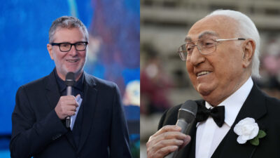 Copertina di “A teatro a Roma, nel foyer pieno di gente Bonaccorti va incontro a Baudo ‘Pippo, dovrei fare una telefonata’. Lui urla ‘un telefono per lei’. In 10 secondi ne è arrivato uno con prolunga”: così Fabio Fazio