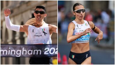 Copertina di Stano e Fiorini d’oro, Mihai e Fortunato d’argento, Cosi bronzo: l’Italia della marcia fa il pieno agli Europei di Birmingham