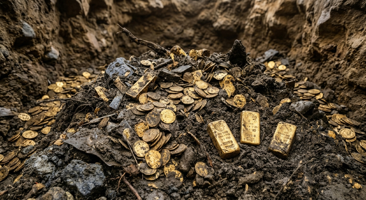 trovano un tesoro da nove milioni mentre scavano per una fognatura all8217inizio pensavamo fossero monete da un euro poi abbiamo visto anche un lingotto da Ilfattoquotidiano.it trovano un tesoro da nove milioni mentre scavano per una fognatura all8217inizio pensavamo fossero monete da un euro poi abbiamo visto anche un lingotto