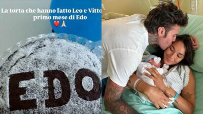 Copertina di Fedez festeggia il primo mese del figlio Edoardo: il regalo di Leone e Vittoria per il fratellino