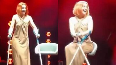 Copertina di “Sarei dovuta tornare più tardi, mi sarei dovuta prendere più settimane come mi avevano detto i medici”: Noemi torna sul palco in stampelle dopo la caduta