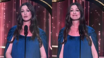 Copertina di “Maschio o femmina? Abbi pazienza, lo scoprirai tra tipo cinque minuti”: Anne Hathaway riceve il premio di leggenda Disney e scherza con i fan sulla gravidanza