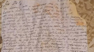 Copertina di “Da domani non ci rivedremo mai più, non ce la faccio a dirti queste parole di persona. Addio amica mia”: lettera di 29 anni trovata all’Isola d’Elba