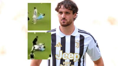 Copertina di Gatti si è infortunato per il tackle di un tifoso: la folle invasione di campo costa cara alla Juventus | Video