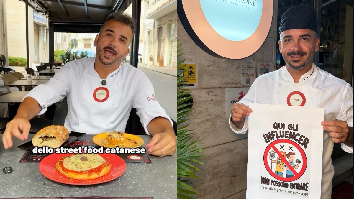qui gli influencer non possono entrare uno era venuto a mangiare da cliente poi si 232 volatilizzato lo sfogo del pizzaiolo lele scandurra il suo cartello 232 virale da Ilfattoquotidiano.it qui gli influencer non possono entrare uno era venuto a mangiare da cliente poi si 232 volatilizzato lo sfogo del pizzaiolo lele scandurra il suo cartello 232 virale