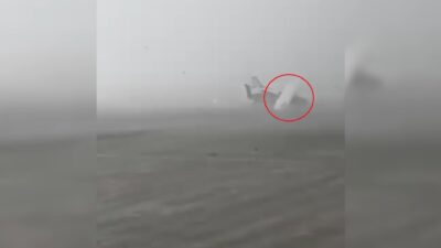 Copertina di Le raffiche di vento ribaltano l’aereo nello scalo di Forlì: il video impressionante durante il nubifragio