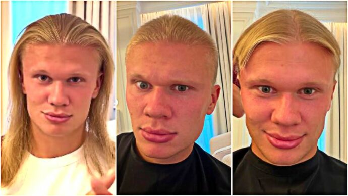 “Hai perso una scommessa?”: Haaland dice addio ai lunghi capelli biondi e si rasa a zero, Ibrahimovic non approva