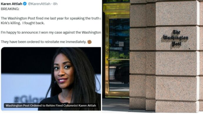 Fu licenziata dal Washington Post per i post su Charlie Kirk, l’editorialista Karen Attiah dovrà essere reintegrata