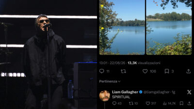 Copertina di Liam Gallagher scopre il laghetto di Segrate e commenta “Spiritual”: il post su X è virale