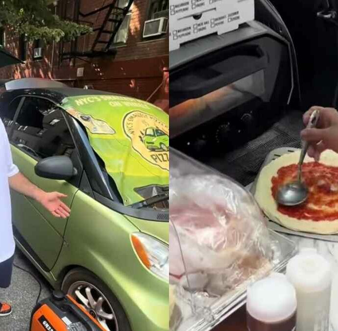 “Ero rimasto senza lavoro poco prima di diventare padre e ho avuto un’idea folle”: trasforma una Smart in una pizzeria e ora guadagna 12mila dollari al mese. La storia di Bradley