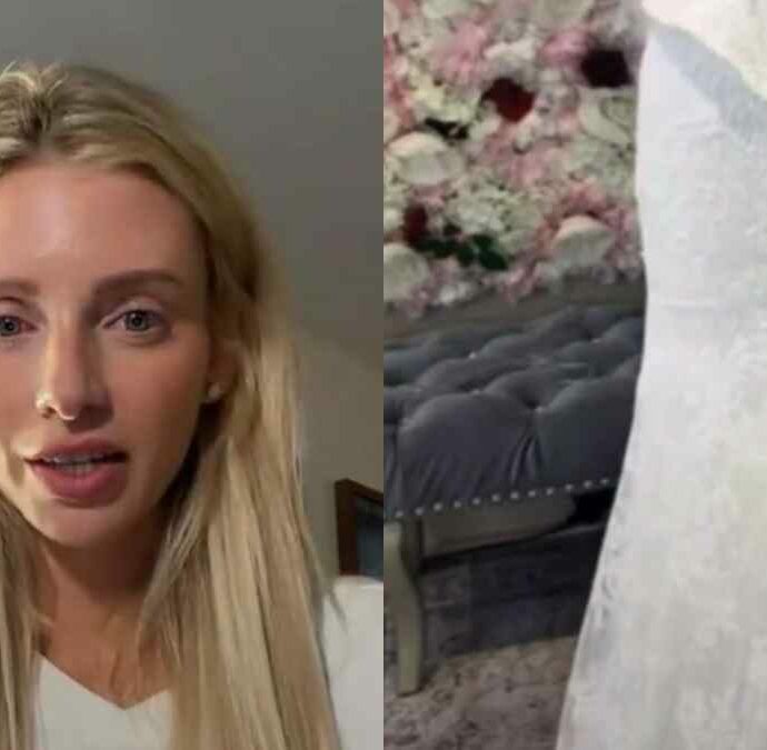 “Sono davvero distrutta, il mio abito è stato svelato a tutti”: la sposa denuncia il negozio per l’errore, ma i social si dividono