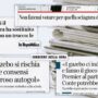 Copertina di Campagna contro i gazebo di Rep e Corriere: “Un bagno di sangue” e “un regalo a Meloni”