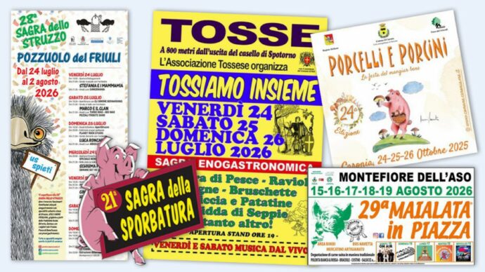 Fregnacce, porcelli-porcini e tosse: le sagre più brutte