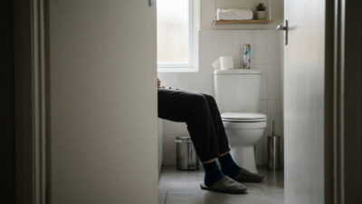 Copertina di Esplorano una casa abbandonata, ma dentro trovano un uomo morto ancora seduto sul water del bagno