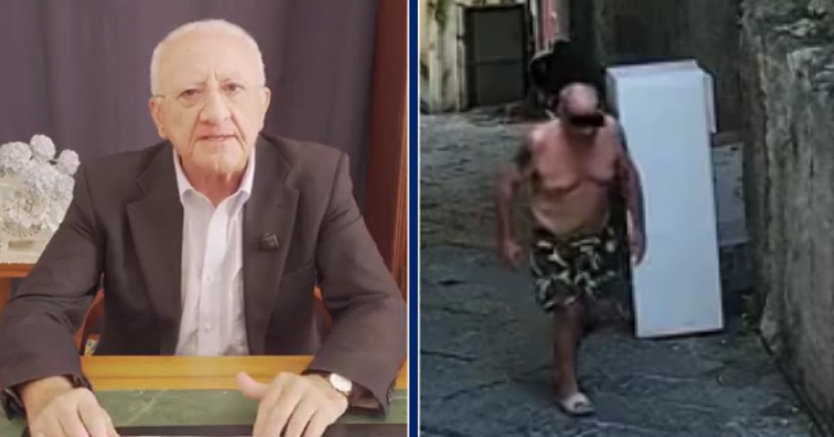 de luca mostra un uomo in boxer che abbandona per strada un frigorifero ecco l8217imbecille in costume hawaiano da Ilfattoquotidiano.it de luca mostra un uomo in boxer che abbandona per strada un frigorifero ecco l8217imbecille in costume hawaiano