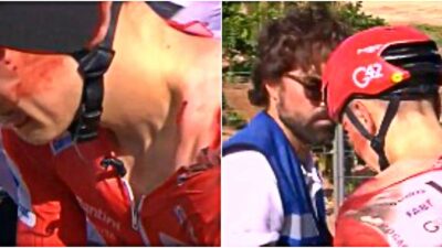 Copertina di Choc alla Vuelta, Pogacar cade e si ritira: è stato portato via in ambulanza. Mondiale a rischio