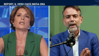 Copertina di Scontro Borgonovo-Aprile. “Ranucci ha fatto tutto da solo, era amico di Lavitola “. “La destra lo crocifigge ma per Berlusconi e Dell’Utri non valeva?”