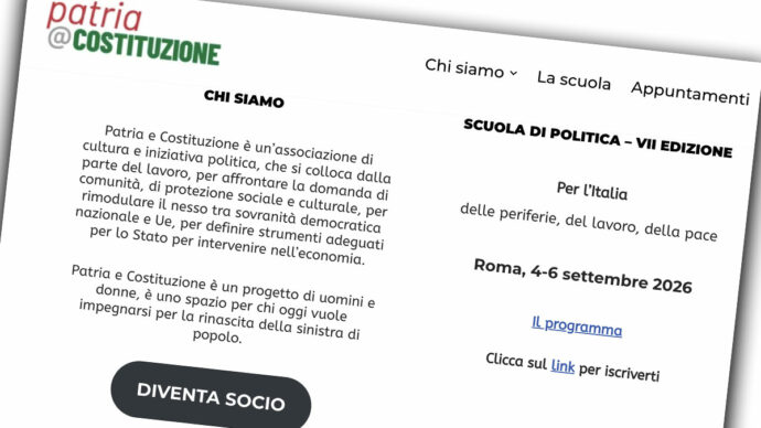 Al via la VII edizione della scuola di politica di Patria e Costituzione: periferie, lavoro e pace i temi di dibattito