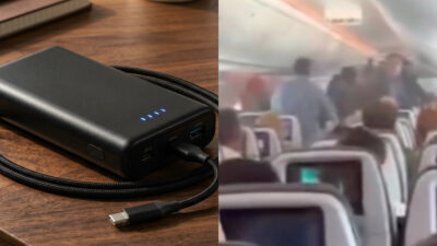 Copertina di Powerbank esplode in aereo e il fumo invade la cabina: scatta l’allarme su un volo Aeroméxico
