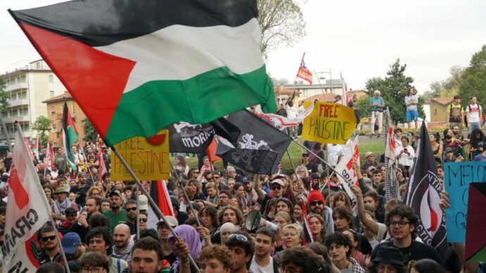 Fiera Orafa di Vicenza corteo anti-israeliano