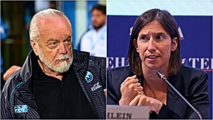 “L’ho definita ‘inguardabile’? Non sono sessista”: De Laurentiis prova a mettere una toppa sul caso Schlein. Il Napoli Club Parlamento: “Non ci rappresenta”