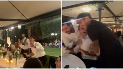 Copertina di Damigelle in lacrime, invitati in delirio: al matrimonio vicino allo Stadio Olimpico il gol di Matias Soulé all’ultimo respiro manda tutto all’aria – IL VIDEO