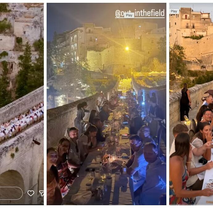 Una tavolata per 110 persone nella location di James Bond: scoppia la polemica per la cena esclusiva da 400 euro a persona sull’Acquedotto di Gravina in Puglia. La replica del Comune: “Polemiche sterili”