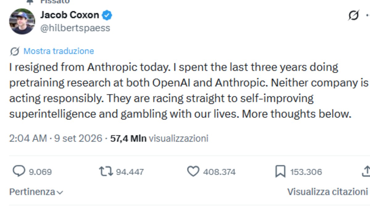 chi sviluppa l8217ia crede che possa ucciderci tutti entro il decennio n233 anthropic n233 openai stanno agendo responsabilmente da Ilfattoquotidiano.it chi sviluppa l8217ia crede che possa ucciderci tutti entro il decennio n233 anthropic n233 openai stanno agendo responsabilmente