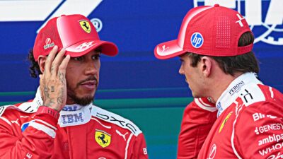 Copertina di “Insieme per sfidare e battere le Mercedes”: così Leclerc e Hamilton provano a ricucire a Madrid dopo i disastri di Monza