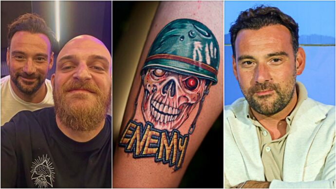 Giovanni Manna e il teschio in omaggio a Noyz Narcos: virali le foto del nuovo tatuaggio del ds del Napoli