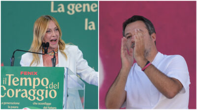 Copertina di Meloni: “Introdurremo tetto di studenti stranieri nelle classi”. A Pontida Salvini annuncia il congresso della Lega