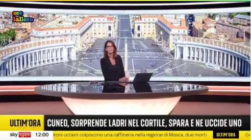 Sky Tg24 manda in onda le immagini dell’Angelus di Papa Leone ma sotto si sente l’audio dei leghisti a Pontida: la clamorosa gaffe della regia in diretta
