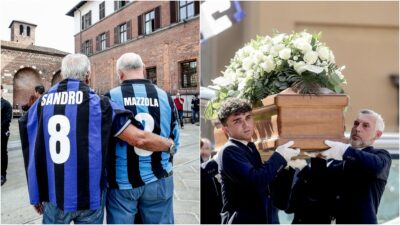 Copertina di Funerali Sandro Mazzola, l’ultimo saluto a una leggenda: l’uscita del feretro tra gli applausi della folla | Video