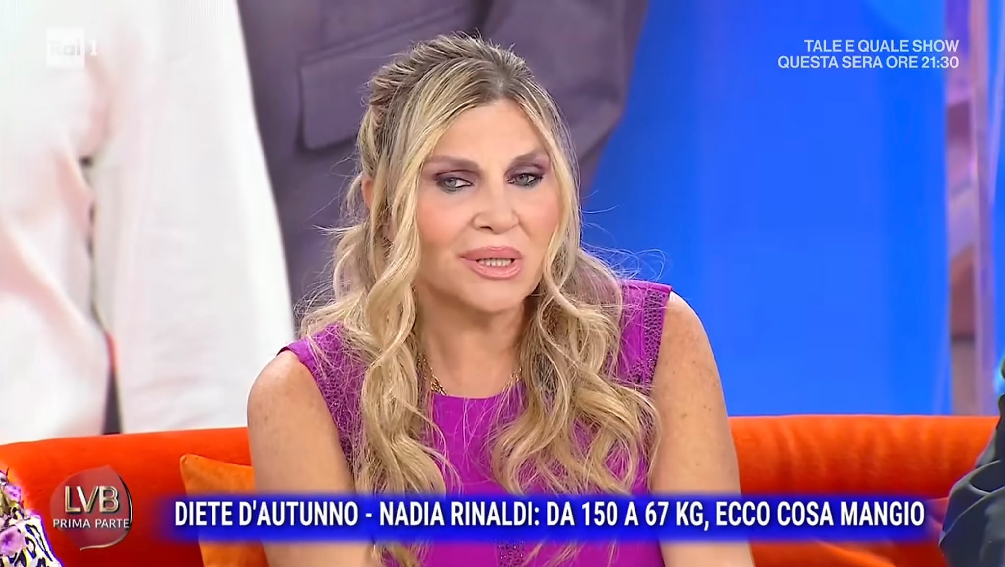 “Seguo un’alimentazione proteica, mangio la pasta e la pizza una volta a settimana”: Nadia Rinaldi racconta la sua dieta a “La volta buona”