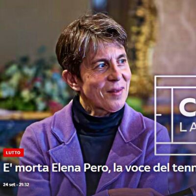 Copertina di Morta Elena Pero, la voce del tennis italiano: aveva 60 anni