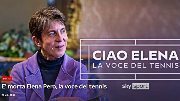 Morta Elena Pero, la voce del tennis italiano: aveva 60 anni