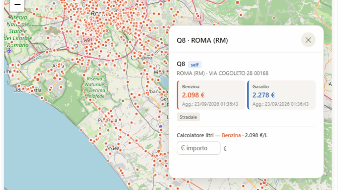 Caro carburanti: ecco la mappa interattiva per trovare il distributore più conveniente