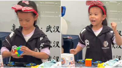 Copertina di Sei anni, un cubo di Rubik e due record mondiali in tre giorni: la bimba prodigio che sta stupendo il mondo