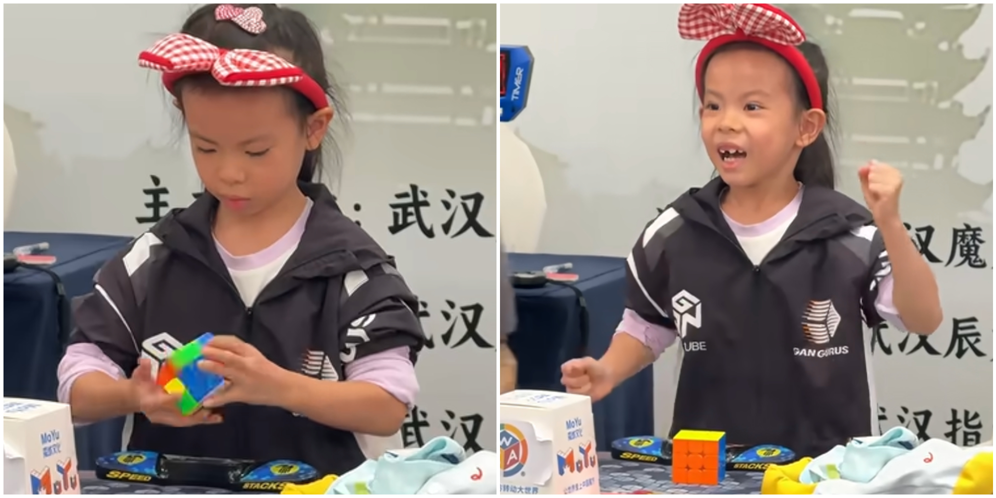 Sei anni, un cubo di Rubik e due record mondiali in tre giorni: la bimba prodigio che sta stupendo il mondo