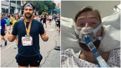 Copertina di A 29 anni correva maratone, oggi ha bisogno dell’ossigeno per respirare: “Pensavo fosse solo stitichezza, ma era un tumore all’intestino”
