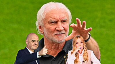 Copertina di Voeller senza freni: “Caso Balogun? Infantino ha sbagliato tutto. Preoccupante la deriva a destra in Italia con Meloni”