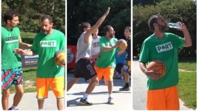 Copertina di “Nonostante la fama e la ricchezza è rimasto sempre uguale”: altro che Fashion Week, Adam Sandler arriva a Milano e va a giocare a basket con gli studenti a Parco Sempione. Il video diventa virale