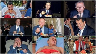 Copertina di Gli scatti iconici di Umberto Pizzi: i ritratti “mordi e fuggi” dei politici da Andreotti a Berlusconi | Fotogallery