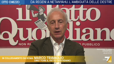 Copertina di Travaglio smonta il ddl antisemitismo: “È un bavaglio per chi critica i governi di Israele. Legge inutile, c’è già la Mancino”. Su La7