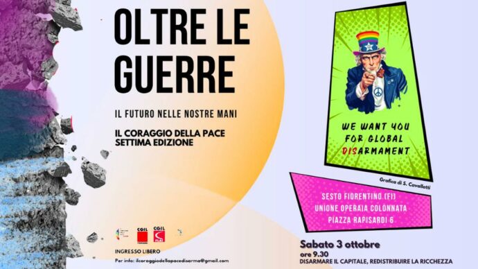 Copertina di “Oltre le guerre. Il futuro nelle nostre mani”. Quattro giorni di dibattiti e lezioni su conflitti, pace e soluzioni diplomatiche