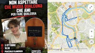 Copertina di A Roma un corteo di sensibilizzazione sulle norme di sicurezza stradale in ricordo di Mattia Nicholas Liguori, travolto a 17 anni in corso Francia