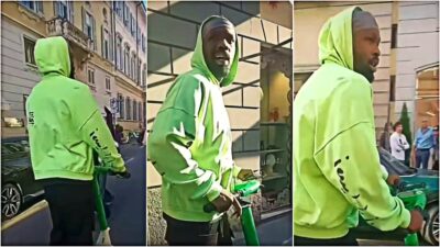 Copertina di Thuram fermato in monopattino a Milano, gli chiedono chi sia: “Sono Rafael Leao. Galatasaray” | Video