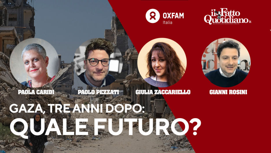 gaza tre anni dopo quale futuro la diretta con la giornalista paola caridi e paolo pezzati di oxfam italia da Ilfattoquotidiano.it gaza tre anni dopo quale futuro la diretta con la giornalista paola caridi e paolo pezzati di oxfam italia